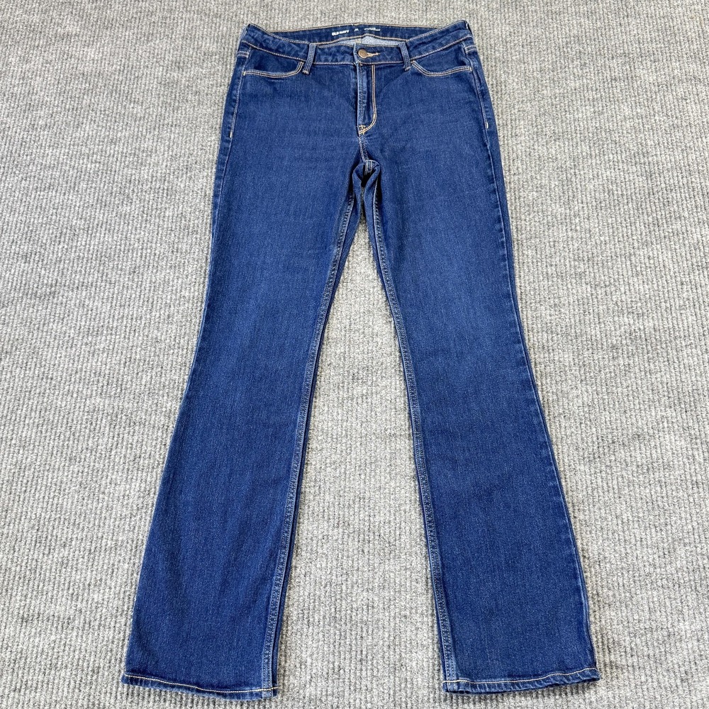 Old Navy Wow Bootcut Jeans‎ Womens 10 Long Blue Medium Mid Rise Stretch Denim